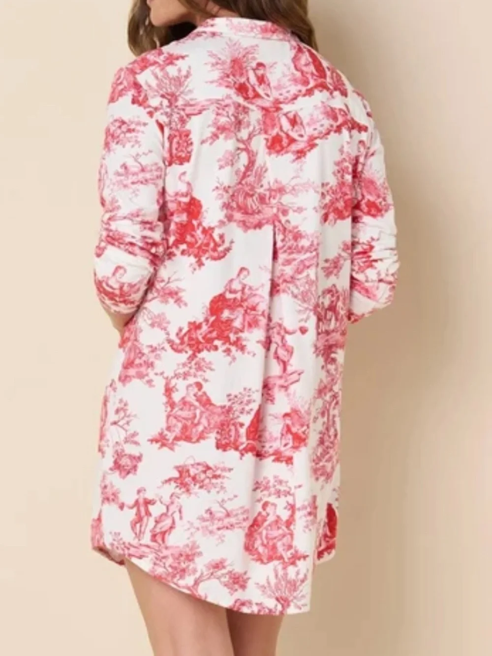 The Cat’s Pajamas Pima Knit Night Shirt Idle Hours White S NWOT